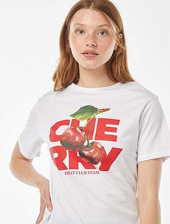 Oversized T-shirt met print vooraan