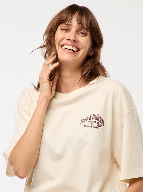 Oversized T-shirt met print - Kiabi