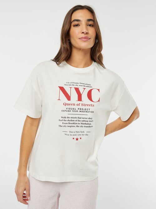 Oversized T-shirt met print - Kiabi