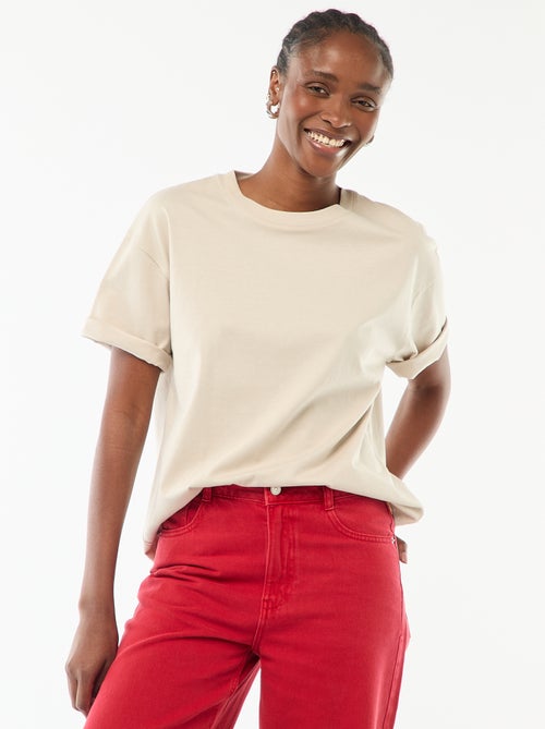 Oversized T-shirt met ronde hals - Kiabi