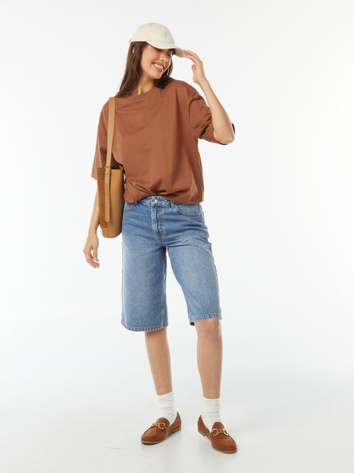Oversized T-shirt met ronde hals - Kiabi