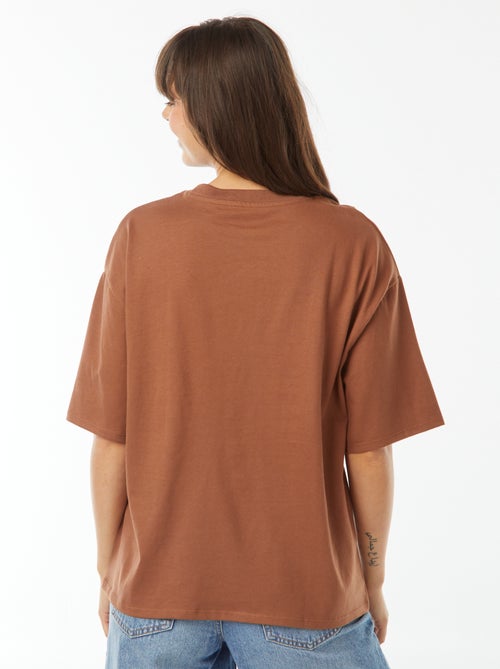 Oversized T-shirt met ronde hals - Kiabi