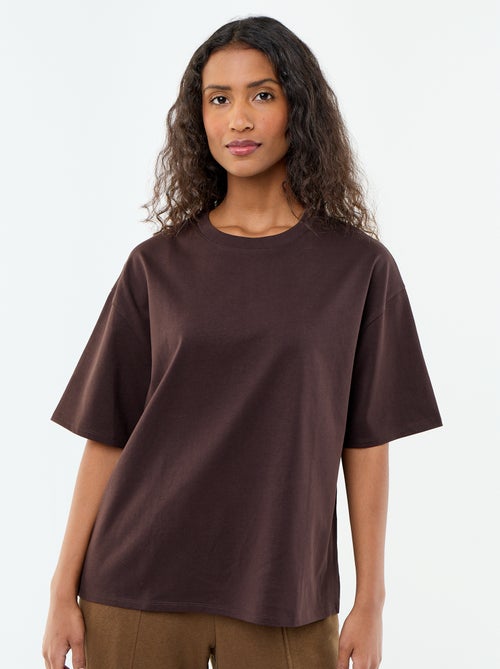 Oversized T-shirt met ronde hals - Kiabi Oversized T-shirt met ronde hals - Kiabi