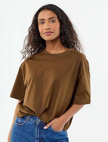 Oversized T-shirt met ronde hals