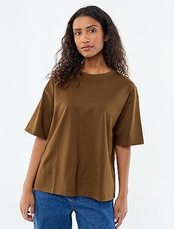 Oversized T-shirt met ronde hals