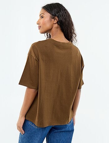 Oversized T-shirt met ronde hals