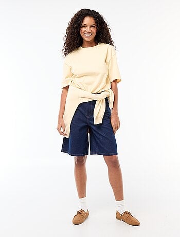 Oversized T-shirt met ronde hals