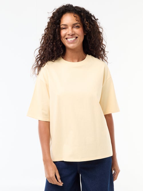 Oversized T-shirt met ronde hals - Kiabi Oversized T-shirt met ronde hals - Kiabi