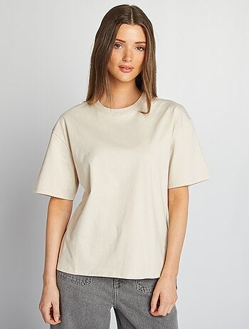 Oversized T-shirt met ronde hals