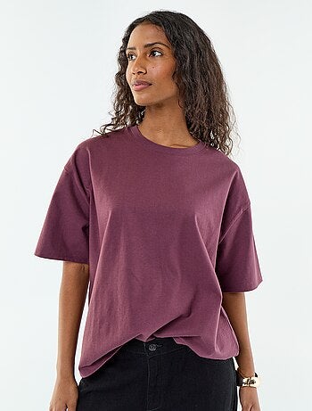 Oversized T-shirt met ronde hals