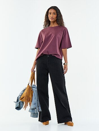 Oversized T-shirt met ronde hals