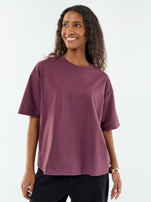 Oversized T-shirt met ronde hals - Kiabi