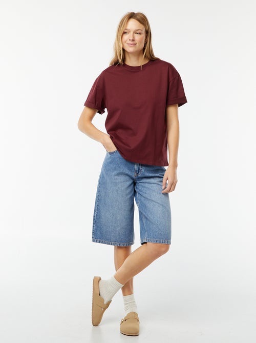 Oversized T-shirt met ronde hals - Kiabi