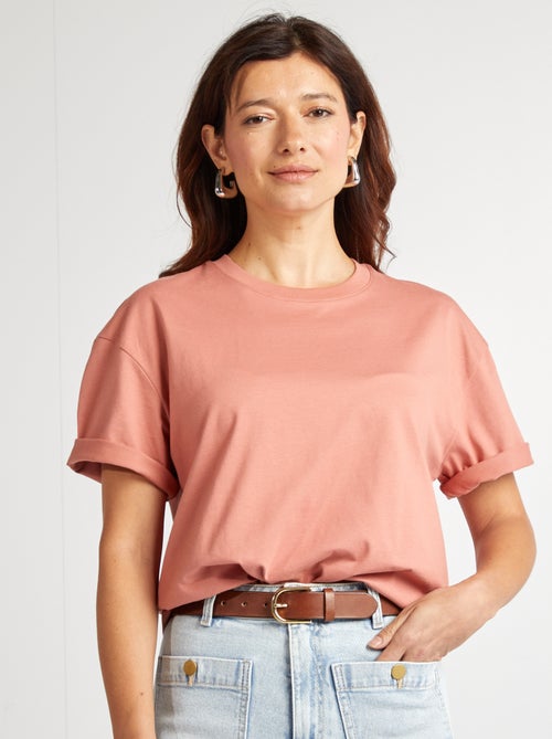 Oversized T-shirt met ronde hals - Kiabi