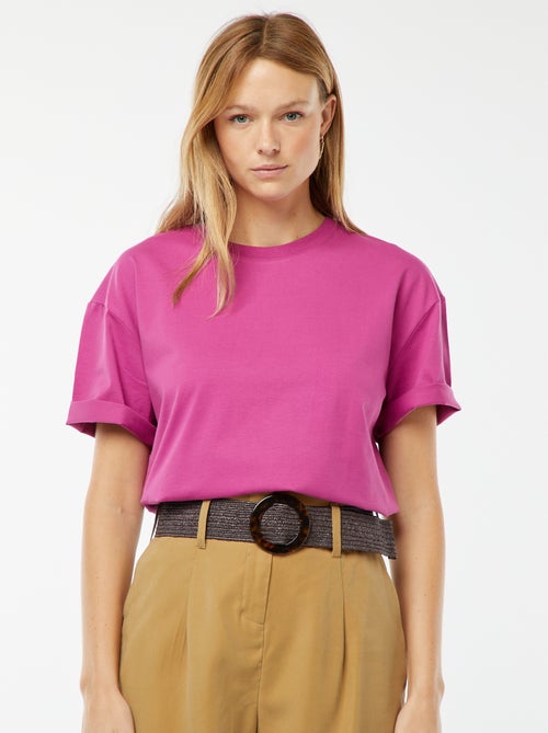 Oversized T-shirt met ronde hals - Kiabi