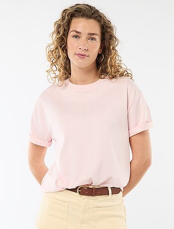 Oversized T-shirt met ronde hals