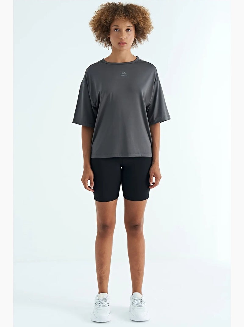 Oversized t-shirt met ronde hals tommy Grijs Zwart - Kiabi