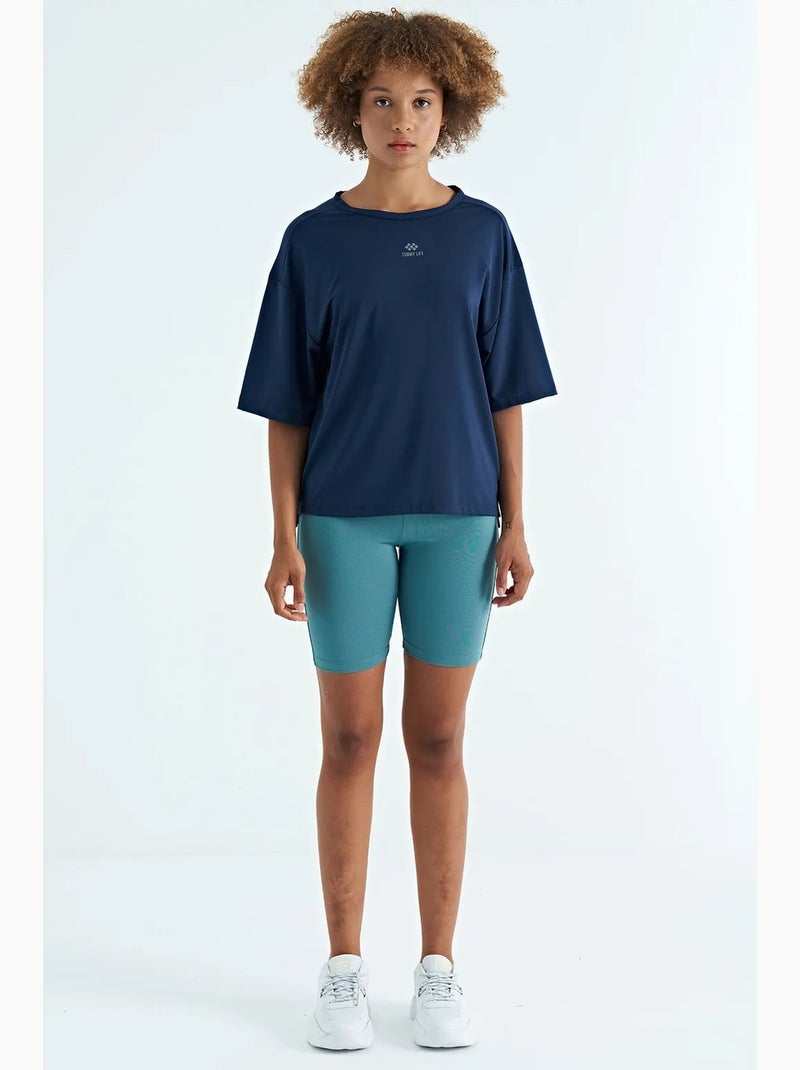 Oversized t-shirt met ronde hals tommy Kobaltblauw - Kiabi