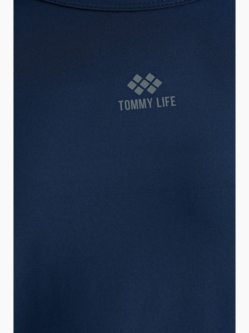 Oversized t-shirt met ronde hals tommy Kobaltblauw - Kiabi