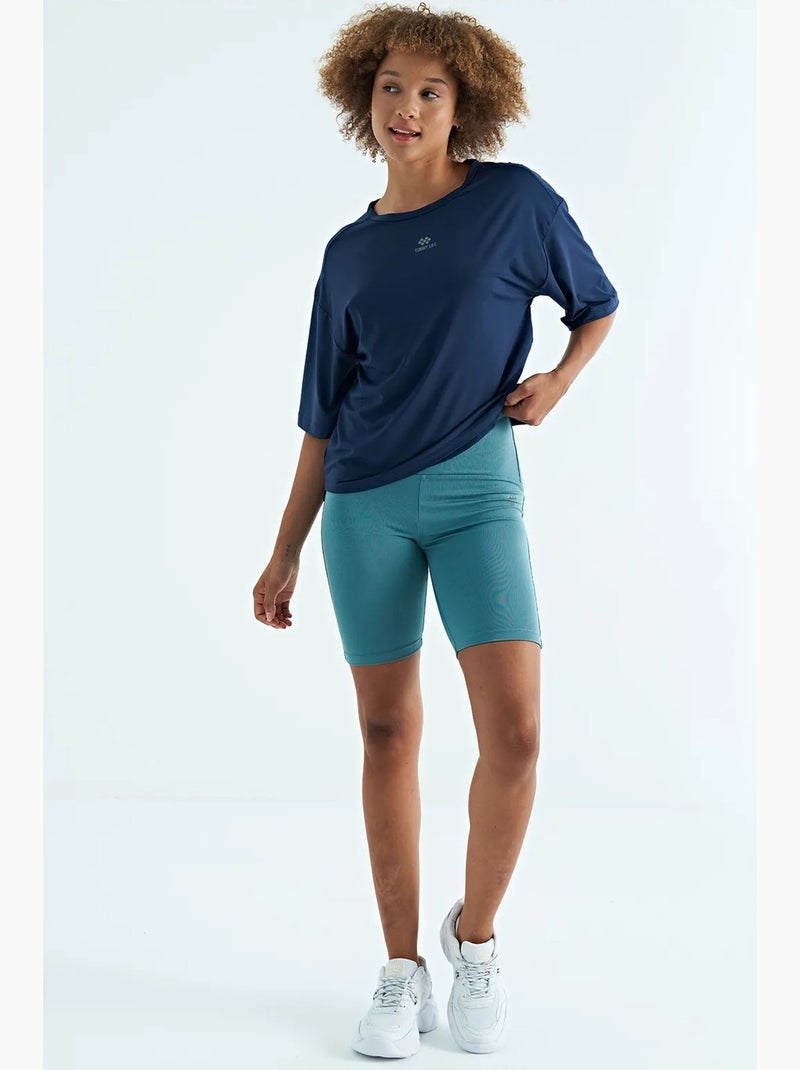 Oversized t-shirt met ronde hals tommy Kobaltblauw - Kiabi