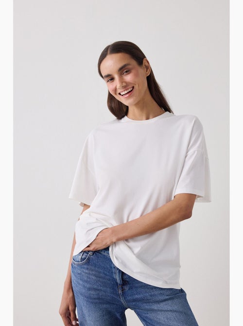 Oversized t-shirt met ronde hals van katoen penti - Kiabi