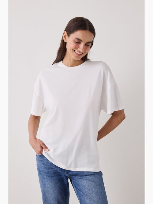 Oversized t-shirt met ronde hals van katoen penti - Kiabi