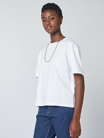 Oversized T-shirt met ronde hals