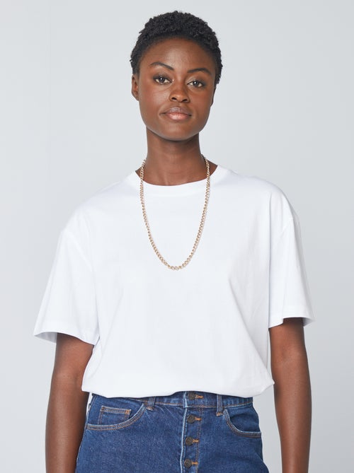 Oversized T-shirt met ronde hals - Kiabi