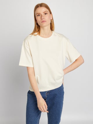 Oversized T-shirt met ronde hals