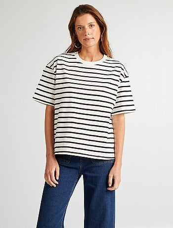 Oversized T-shirt met ronde hals