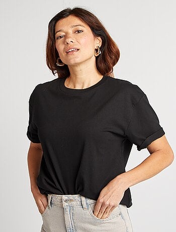 Oversized T-shirt met ronde hals