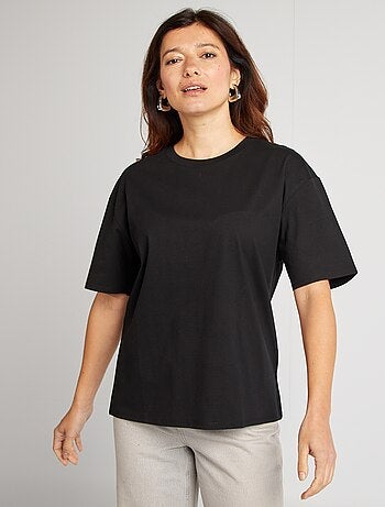 Oversized T-shirt met ronde hals
