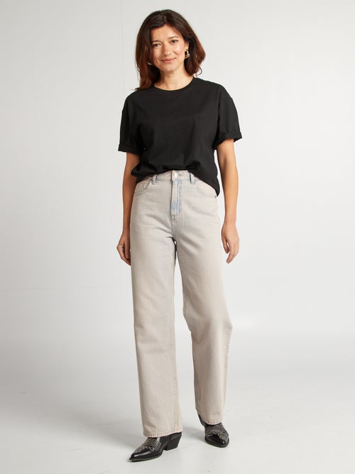 Oversized T-shirt met ronde hals - Kiabi