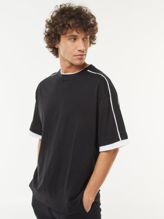Oversized T-shirt met streep