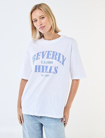Oversized T-shirt met tekst
