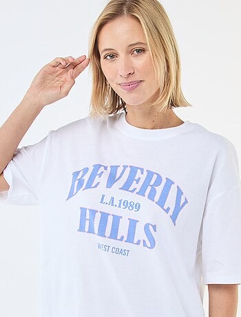 Oversized T-shirt met tekst
