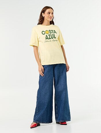 Oversized T-shirt met tekst