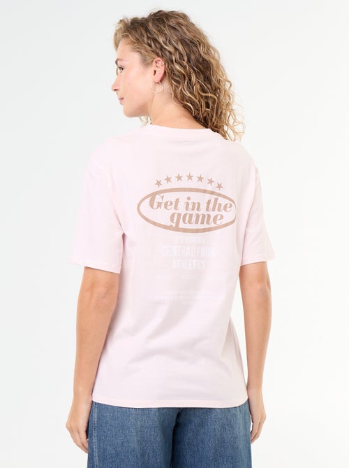Oversized T-shirt met tekst - Kiabi