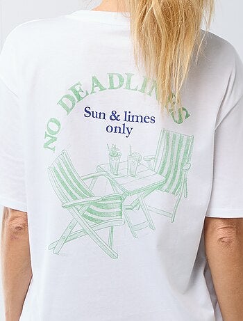 Oversized T-shirt met tekst