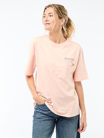 Oversized T-shirt met tekst