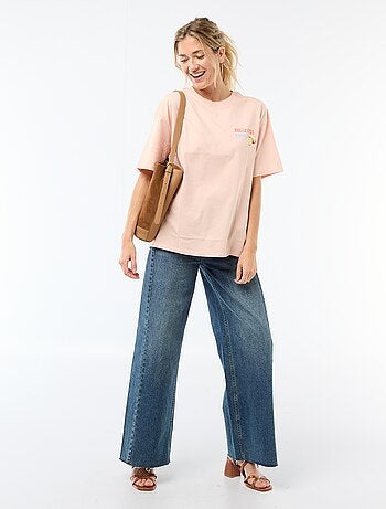 Oversized T-shirt met tekst
