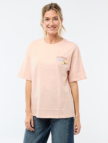 Oversized T-shirt met tekst