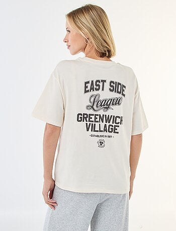 Oversized T-shirt met tekst