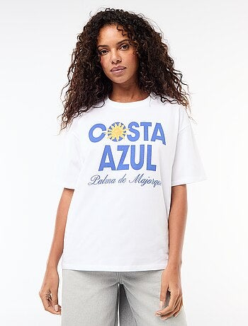 Oversized T-shirt met tekst