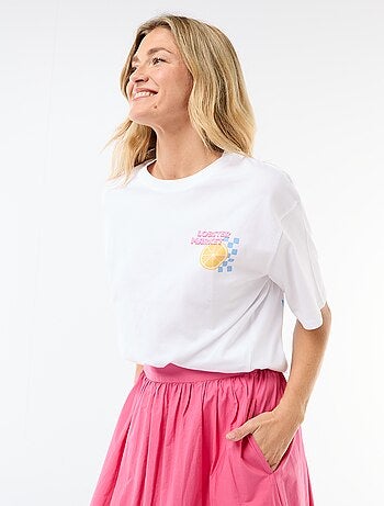 Oversized T-shirt met tekst