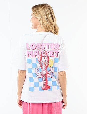 Oversized T-shirt met tekst