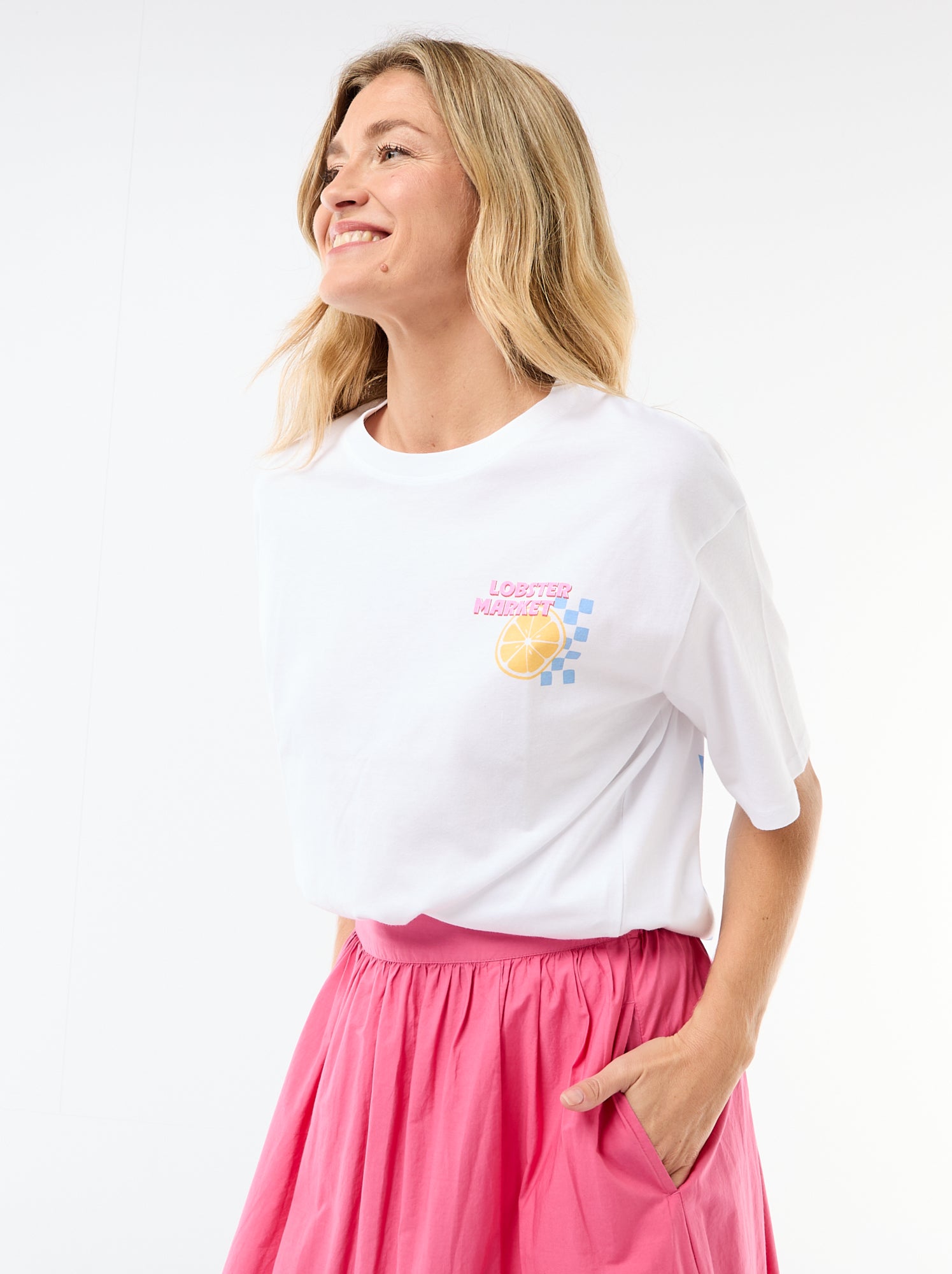 Oversized T-shirt met tekst
