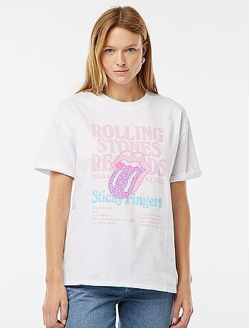 Oversized T-shirt met 'The Rolling Stones'-print