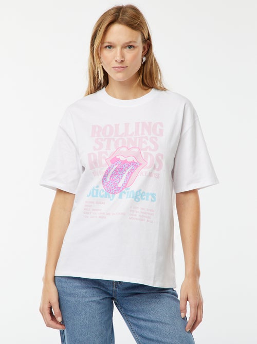 Oversized T-shirt met 'The Rolling Stones'-print - Kiabi