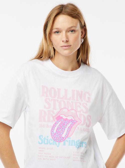 Oversized T-shirt met 'The Rolling Stones'-print - Kiabi
